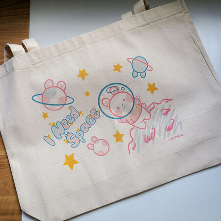 Space Bun tote bag